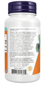 Now Foods Magnesium Glycinate With Bioperine: Boost Wellness - Image 3