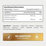 VitaBright Magnesium Glycinate 1500mg (180 Capsules) - Image 2