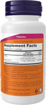 NOW Foods, B-12, 1,000 mcg, (100 Tablets) - Image 3
