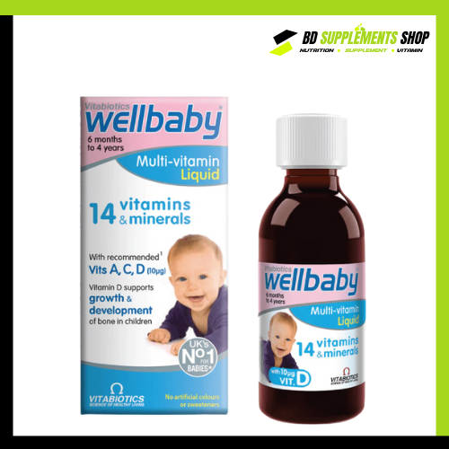 BD supplements SHOP Vitabiotics Wellbaby Multi-vitamin Liquid 150ml - Image 1