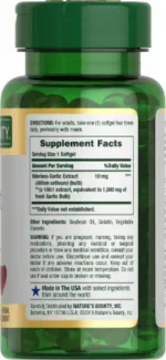 Nature’s Bounty, Garlic Extract 1000 mg (100 Softgels) - Image 2