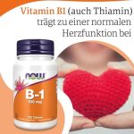 NOW Foods, B-1 100 mg (100 Tablets) - Image 3