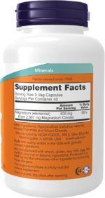 NOW Foods, Magnesium Citrate (120 Veg Capsules) - Image 3