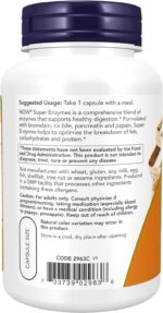NOW Foods Super Enzymes (90 Capsules) - Image 3