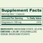 Spring Valley – Magnesium Citrate 100 mg, (100 Capsules) - Image 2