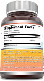 Amazing Formulas Berberine (1,000 mg) – 120 capsules - Image 3