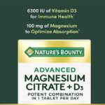 Nature’s Bounty Advanced D3 + Magnesium Citrate (180 Tablets) - Image 3