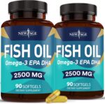 NEW AGE Omega 3 Fish Oil 2500mg (90 Softgels) - Image 2
