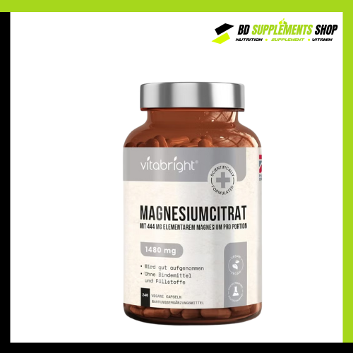 BD supplements SHOP (14) Vitabright Magnesium Citrate 1480mg | 240 Capsules - Image 1