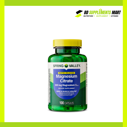 BD supplements SHOP (17) Spring Valley – Magnesium Citrate 100 mg, (100 Capsules) - Image 1