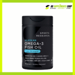 Sports Research Omega-3 Fish Oil (1,250 mg) Alaskan Triple Stength – 90 softgels
