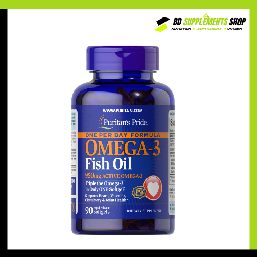 BD supplements SHOP (9) Puritan’s Pride Omega-3 Fish Oil 1400 mg, 950 mg Omega-3 (90 Softgels) - Image 1