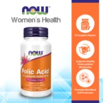NOW Foods Folic Acid 800 mcg 250 Tablets - Image 2