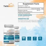 TwinBest Magnesium Glycinate 500mg (240 Capsules) - Image 3