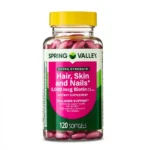 Spring Valley Hair Skin and Nails 5000 Mcg Biotin (120 Softgels) - Image 3