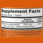 NOW Foods, Selenium, 100 mcg, 100 Tablets - Image 2