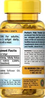 Puritan’s Pride Vitamin D3 (250 mcg – 10,000 IU) – 200 softgels - Image 3