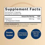 Naturebell Magnesium Citrate 500mg (240 Capsules) - Image 3