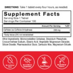 Force Factor Caffeine 200mg – 100 Tablets - Image 2