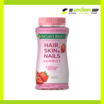 Nature’s Bounty Hair, Skin & Nails Vitamin Gummies with Biotin, 2500 mcg, Strawberry, 80 Count