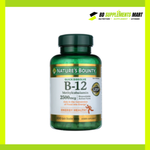 Nature’s Bounty Vitamin B-12 2500mcg 300 Tablets.