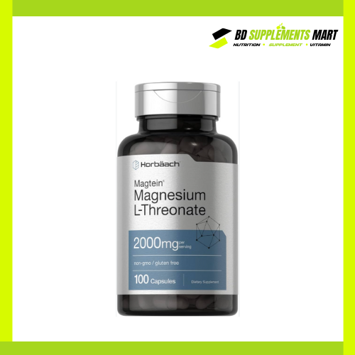 BD supplements SHOP (25) Horbaach Magtein Magnesium L-Threonate 2000 mg for Men & Women 100 Capsules - Image 1