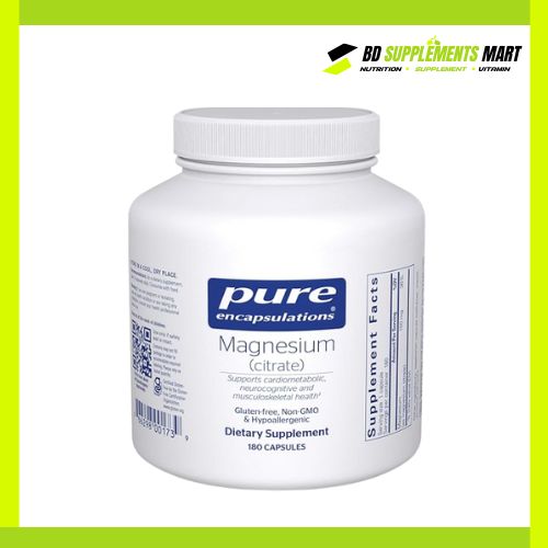 BD supplements SHOP (28) Pure Encapsulations Magnesium Glycinate 180 Capsules - Image 1