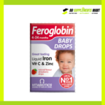 Vitabiotics Feroglobin Baby Drops With Iron Vitamin C And Zinc 4-24 Months 30ml