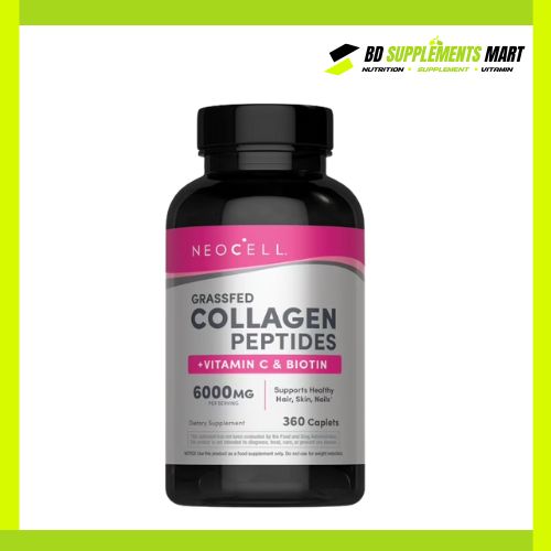BD supplements SHOP (6) NeoCell Grassfed Collagen Peptides + Vitamin C & Biotin 6000 mg 360 Tablets - Image 1