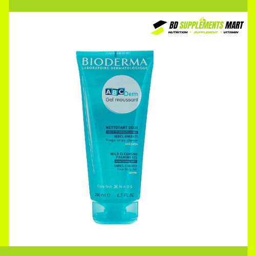 BD supplements SHOP (69) Bioderma ABCDerm Gel Moussant – 200ml - Image 1