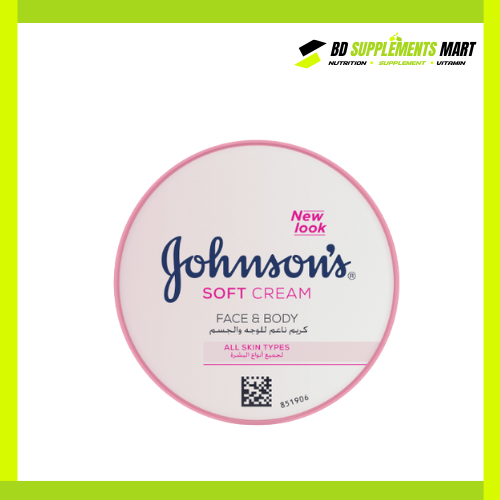 BD supplements SHOP (80) Johnson’s 24Hour Moisture Soft Cream – 200ml - Image 1