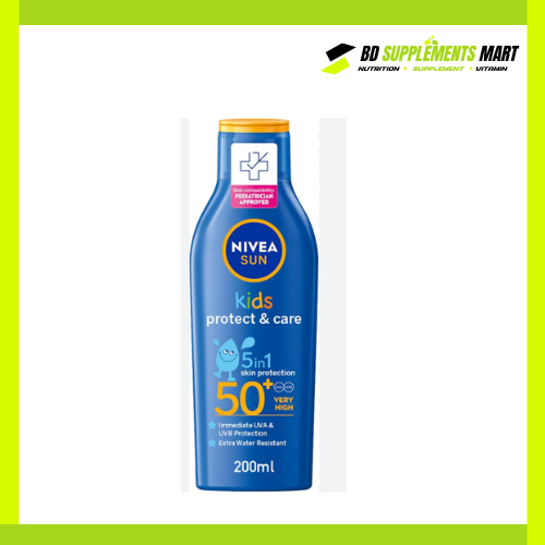 BD supplements SHOP (85) Nivea Sun Kids Protect & Care Sun Lotion SPF 50+ (200ml) - Image 1