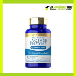 Carlyle Fast Acting Lactase Enzyme Pills 9000 FCC Units 180 Vegetarian Tablets