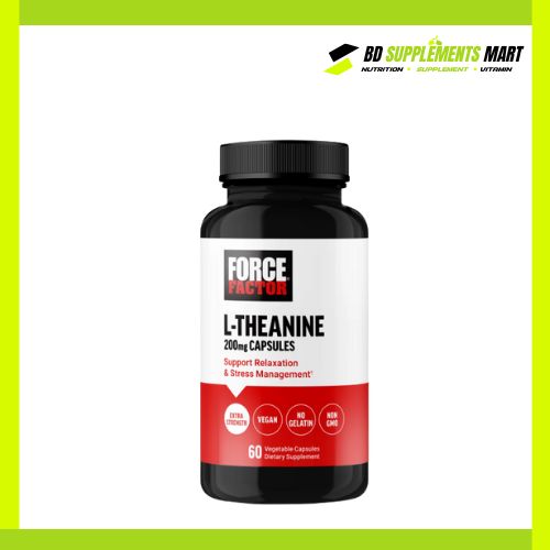 BD supplements SHOP (93) Force Factor L-Theanine Extra Strength 200 mg 60 Vegetarian Capsules - Image 1