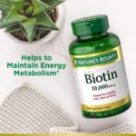 Nature’s Bounty Biotin 10000 mcg Rapid Release – 250 Softgels - Image 2