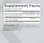 Sports Research Plant Based Vitamin D3 5000IU + K2 100 mcg With Coconut MCT Oil 160 veggie Softgels - Image 3