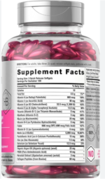 Horbaach Hair, Skin & Nails Infused with Argan Oil + Coconut Oil & Collagen, Biotin 300 Softgels - Image 2