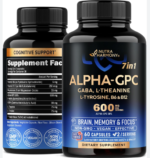 NutraHarmony Alpha-GPC 600 mg with Gaba, L-Theanine, L-Tyrosine, B6 & B12 60 Capsules - Image 2