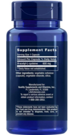 Life Extension N-Acetyl-L-Cysteine 600 mg 60 Capsules - Image 2
