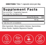 Force Factor L-Theanine Extra Strength 200 mg 60 Vegetarian Capsules - Image 3