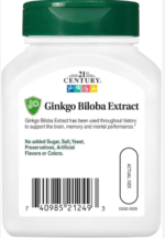 21st Century Ginkgo Biloba Extract 60 Vegetarian Capsules - Image 2