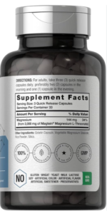 Horbaach Magtein Magnesium L-Threonate 2000 mg for Men & Women 100 Capsules - Image 3