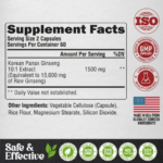 NutraHarmony Korean Panax Ginseng 1500 mg 120 Capsules - Image 2