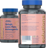 Applied Nutrition Solutions Shilajit, Lion’s Mane & Ashwagandha 60 Capsules - Image 2