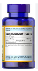 Puritans Pride Vitamin D3 50 mcg (2000 IU) - Image 2