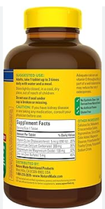 NatureMade Calcium, Magnesium and Zinc with Vitamin D3 100 Tablets - Image 2